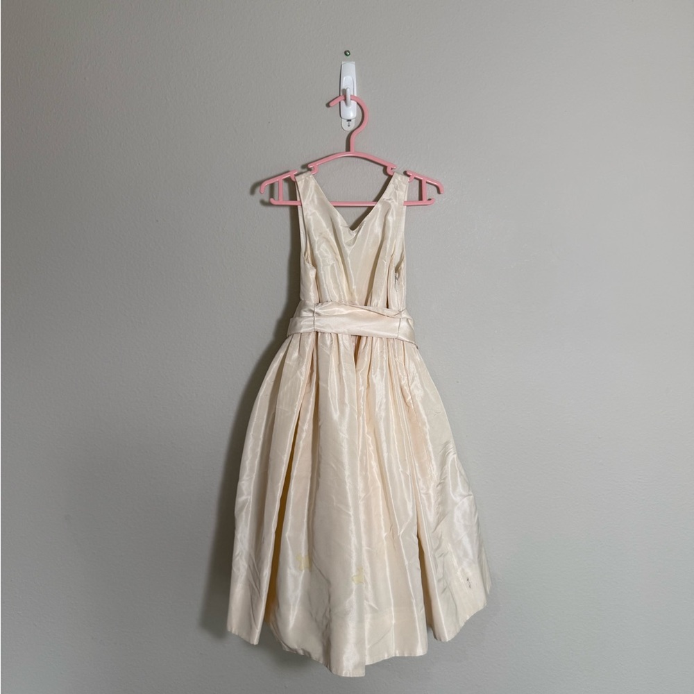 Crewcuts Cream Satin Girls' Formal Dress